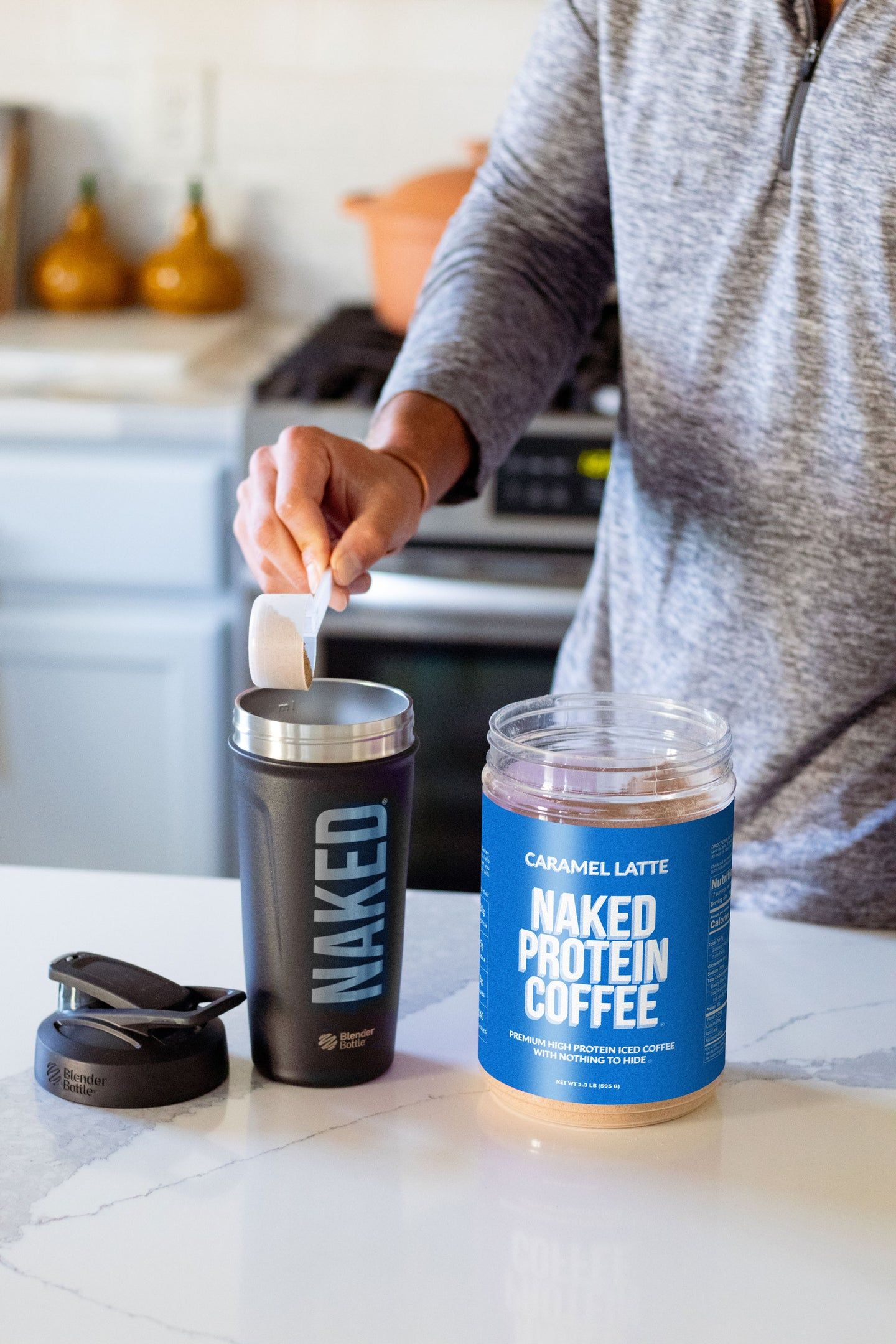 Caramel Latte Protein Iced Coffee | Naked Protein Coffee - 17 Servings